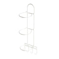 kesoto Basketball Ball Storage Rack Basketball Stand Sturdy with Hooks Multipurpose Ball Shelf Sports Rack for Garage for Basketball White