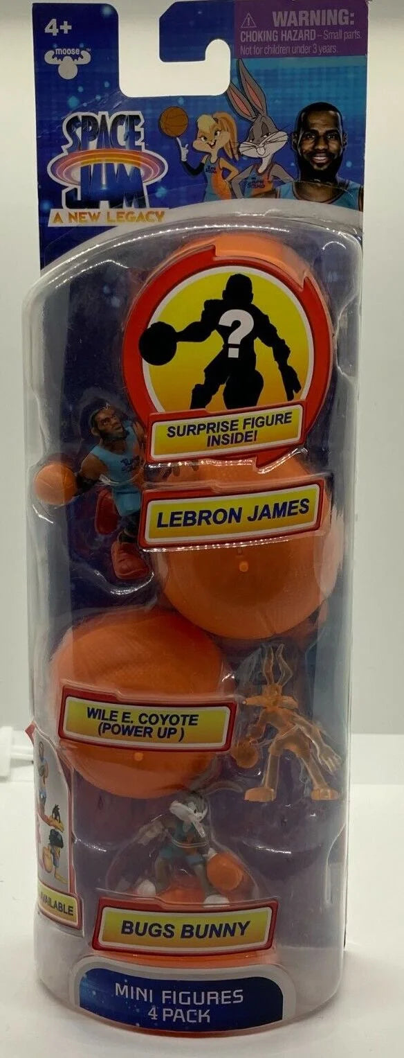 Space Jam A New legacy Mini Figures 4 pack Bugs Bunny Lebron James Mystery Pack