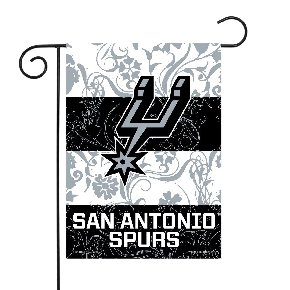 San Antonio NBA Spurs 13x18 Double Sided Polyester Outdoor Garden Flag