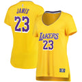 Women's Fanatics Branded LeBron James Gold Los Angeles Lakers Fast Break Replica Jersey - Icon Edition