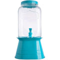 Gibson Home 13095102RR Chiara 2 GL - Glass Lid & Metal Base - Blue - Dispenser