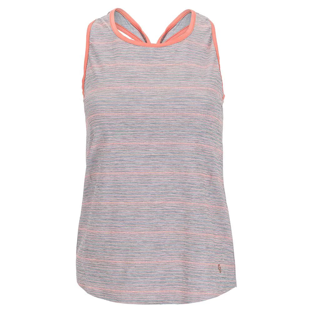 Cross Court Women`s Tamarin Tennis Tank Silver (  MEDIUM   )