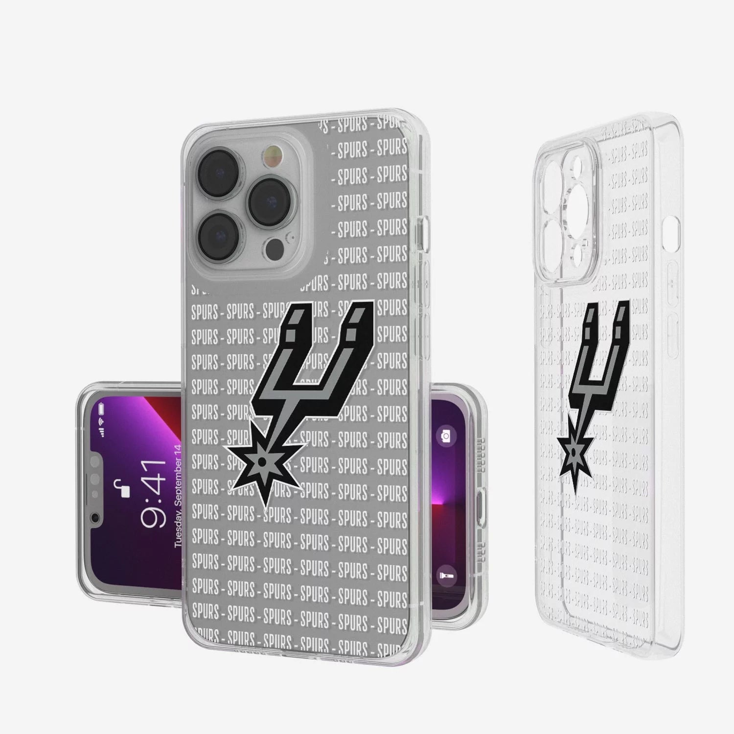 San Antonio Spurs iPhone Clear Text Backdrop Design Case