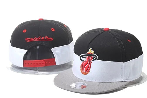 Miami-heat Basketball Cap Pro League Hat Adjustable Flat Cap
