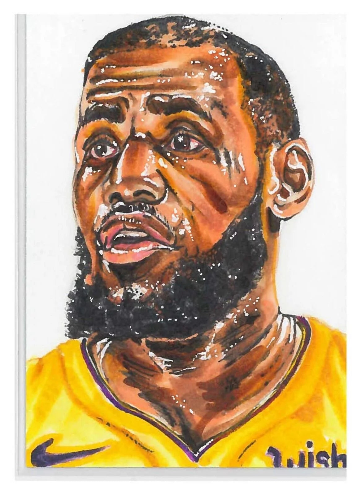 BREYGENT LeBron James  SKETCH CARD SAN DIEGO AP  By Tim Levandoski