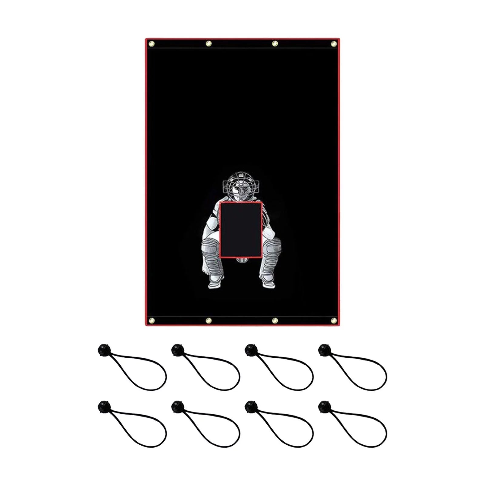 Batting Cage Backstop Baseball Backstop Mat Batting Cage Catcher Pitching Backdrop Target for Training Equipment Aid Baseball Pitcher School 183cmx122cm