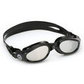Aqua Sphere Kaiman Silver Titanium Mirror Swim Goggles, Black, 197380