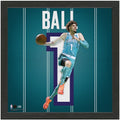 Highland Mint LaMelo Ball Charlotte Hornets NBA Player 13 x 13 Impact Jersey Framed Print