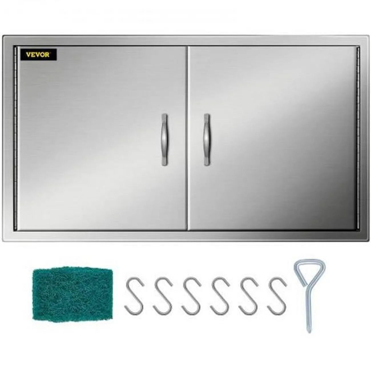 Vevor  21 x 42 in. Double Stainless Steel Outdoor Kitchen BBQ Access Door for Commercial Island