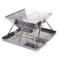 ammoon Stainless Steel Folding Charcoal Grill Perfect for Camping and Backpacking