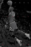 Michael Jordan - Black and White Wall Poster, 22.375 x 34