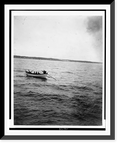 Historic Framed Print, [A surf-boat with several passengers returning to shore from the steamer Harlaw, off Sable Island, Nova Scotia], 17-7/8 x 21-7/8