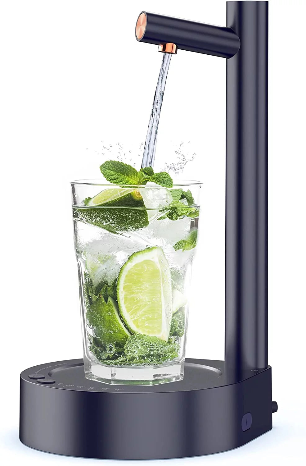 Water Dispenser for 5 Gallon Bottle, Desktop Water Dispenser with 7 Levels Quantitative, Smart Table Bedside Water Dispenser, Portable Universal Water Jug Dispenser Bottle Pump for Home Office Camping