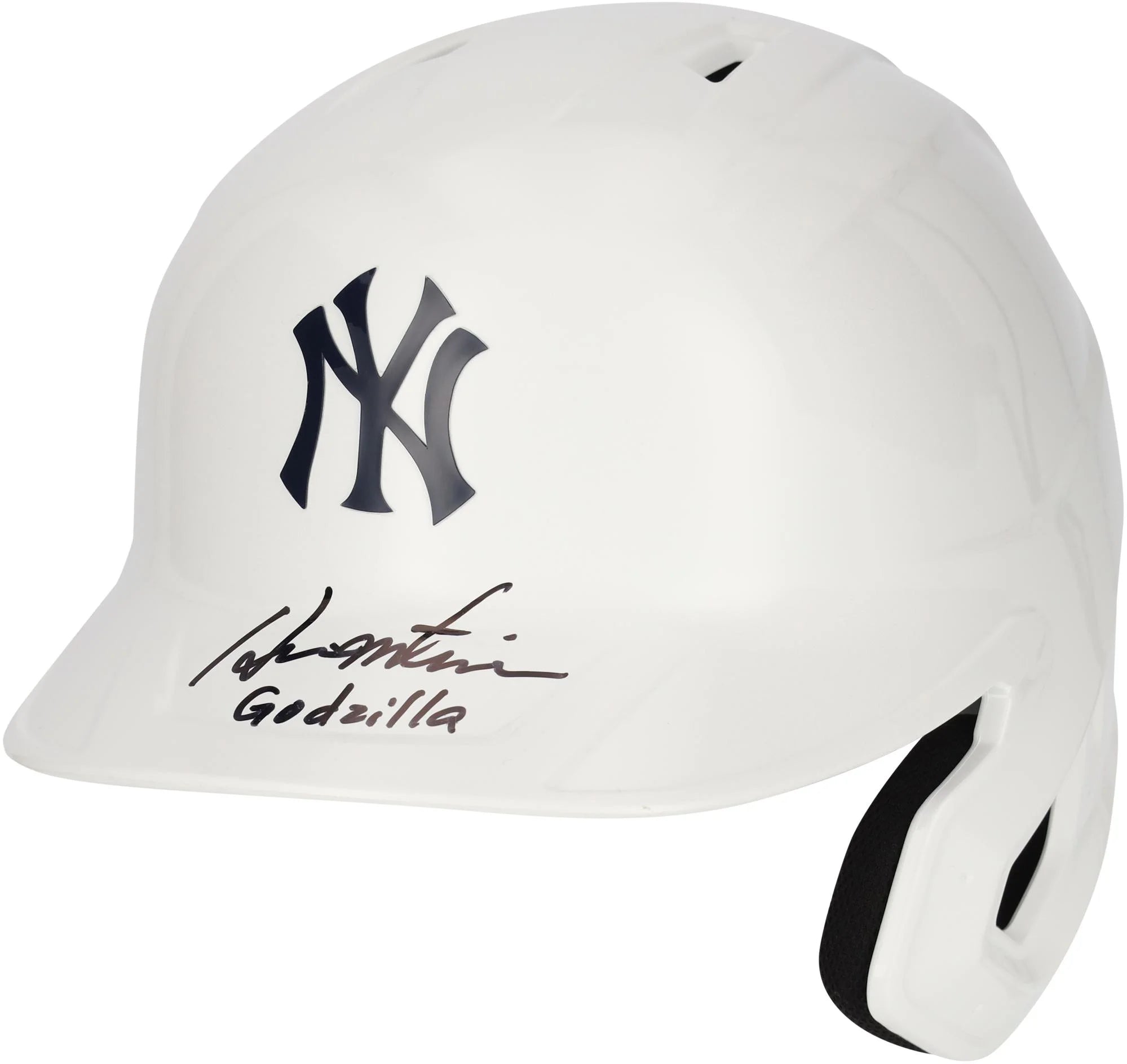 Hideki Matsui New York Yankees Autographed Alternate Chrome Rawlings Mach Pro Replica Batting Helmet with Godzilla Inscription - Fanatics Exclusive - Fanatics Authentic Certified