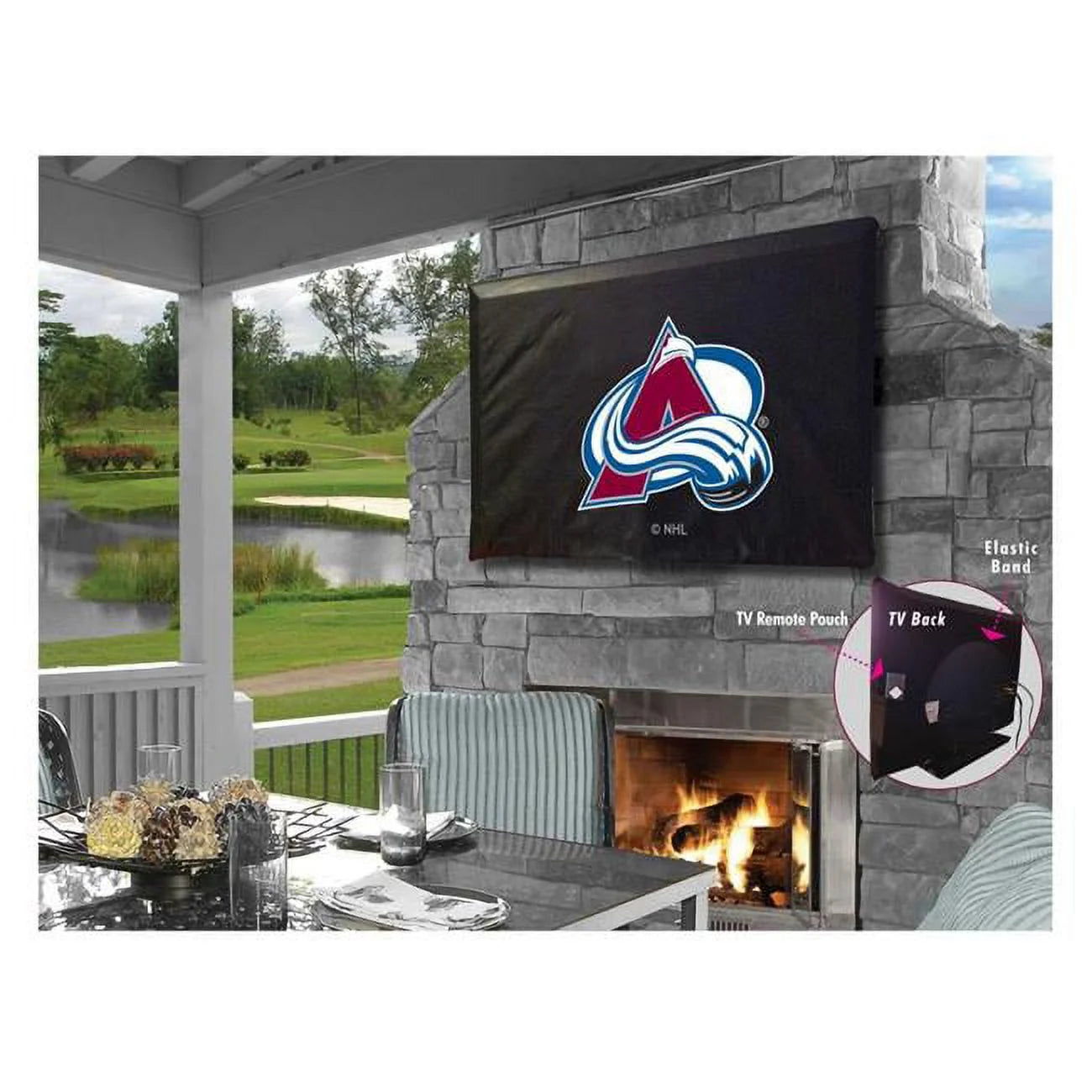 Colorado Avalanche Vinyl TV Cover - Black