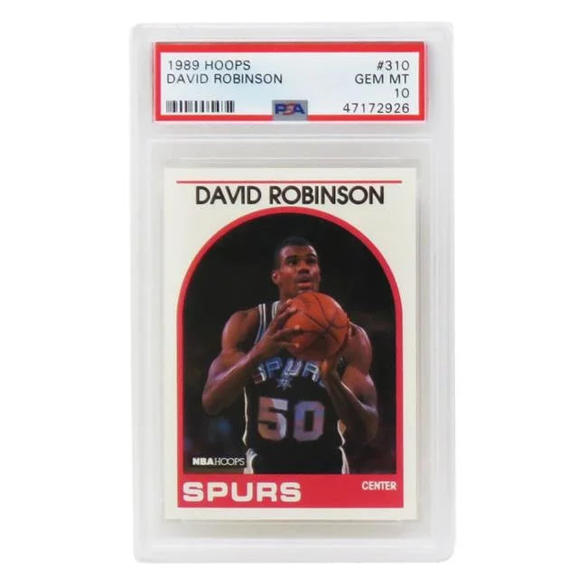 Schwartz Sports Memorabilia PS2DR89H1 David Robinson San Antonio Spurs 1989 Hoops Basketball No.310 RC Rookie Card - PSA 10 Gem Mint