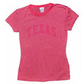 Texas Longhorns T-shirt - Ladies Ringer By League - Dark Pink