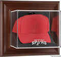 San Antonio Spurs Team Logo Brown Framed Wall-Mounted Cap Case