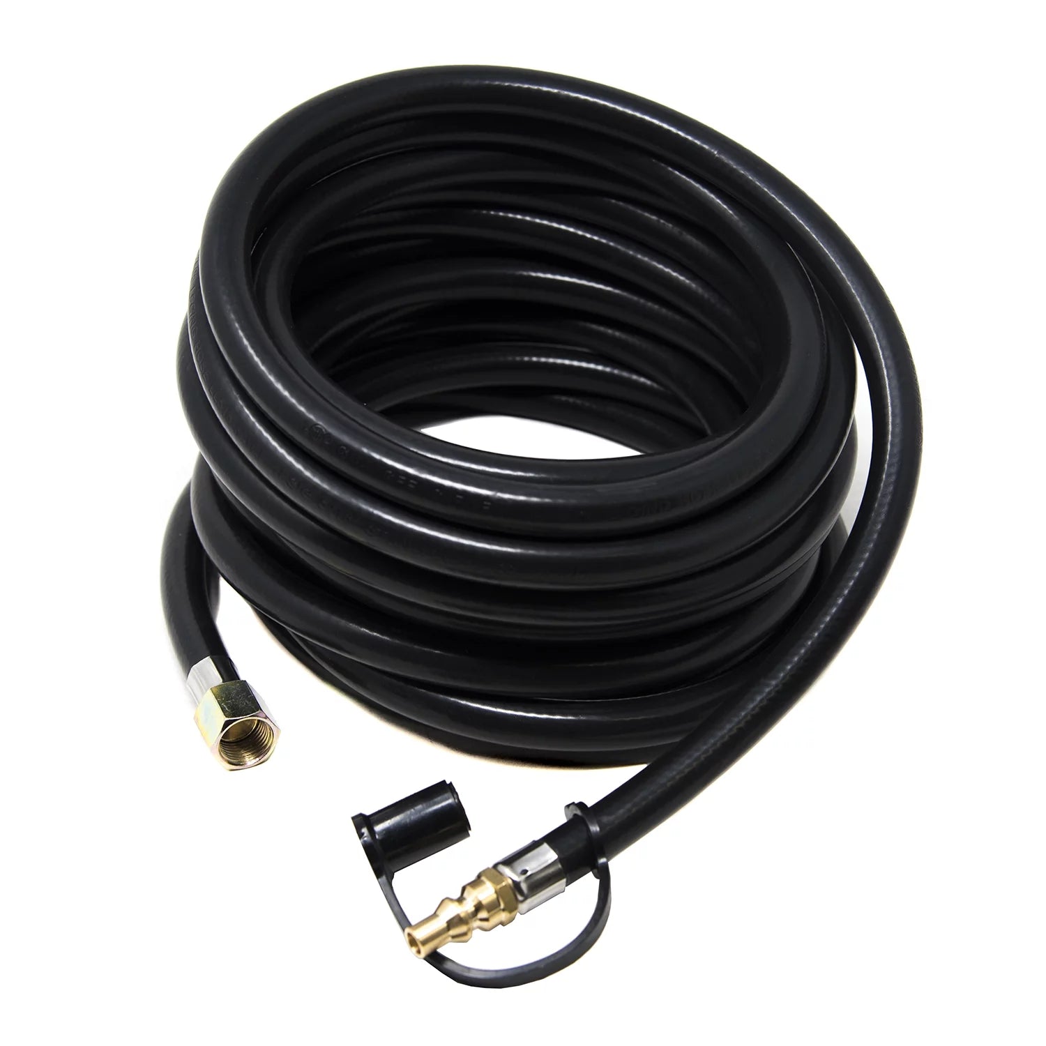 GasOne 24 ft 3/8 Flare Propane Quick Connect Hose, RV Quick Connect Propane Hose, Propane Hose Extension - 1/4 Male Flow Plug for RV