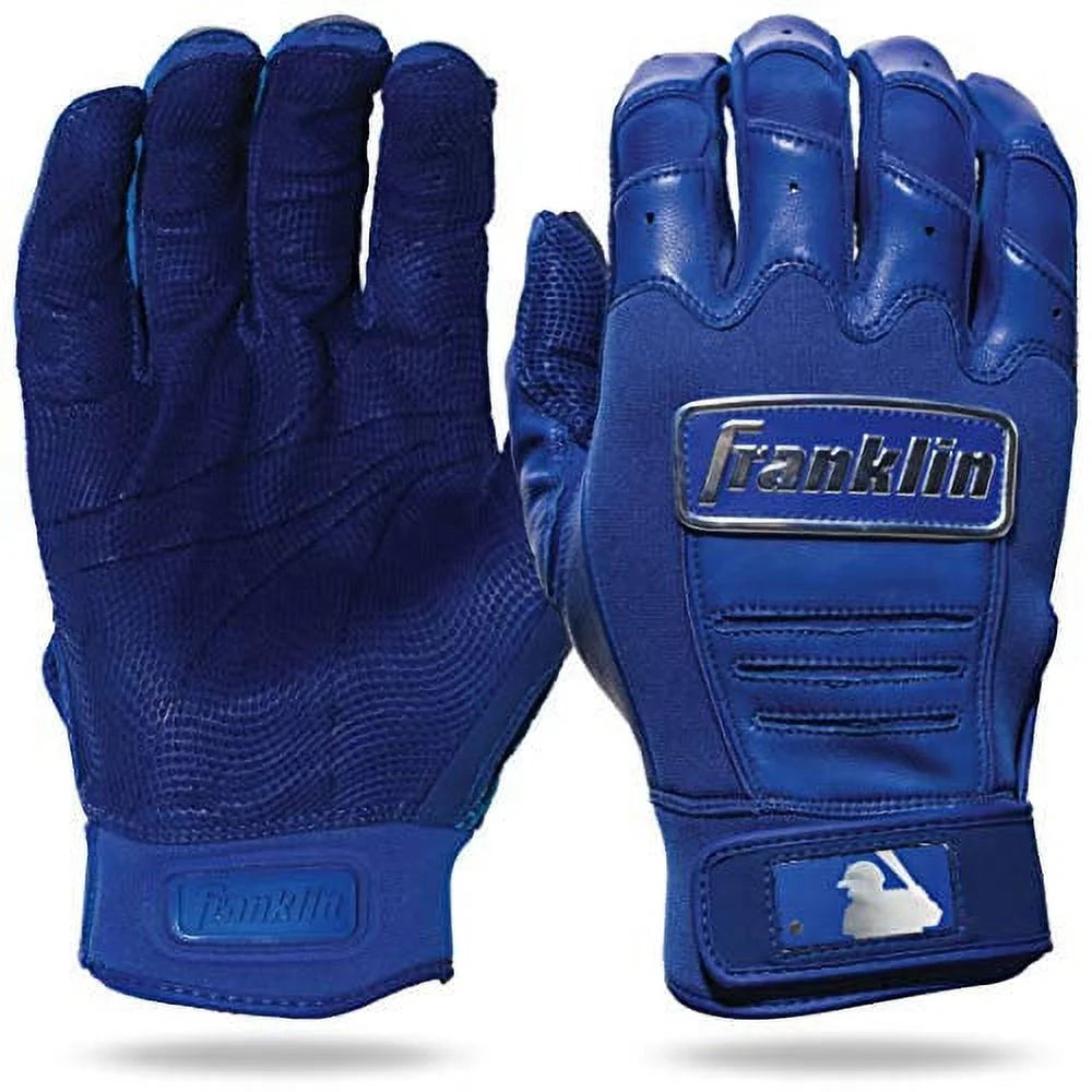 Franklin Sports CFX Pro Full Color Chrome Batting Gloves - Royal - Adult X-Large