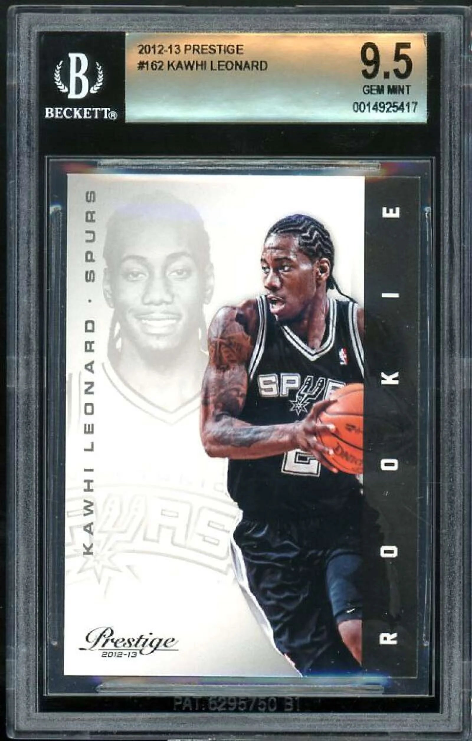 Kawhi Leonard Rookie Card 2012-13 Prestige #62 BGS 9.5
