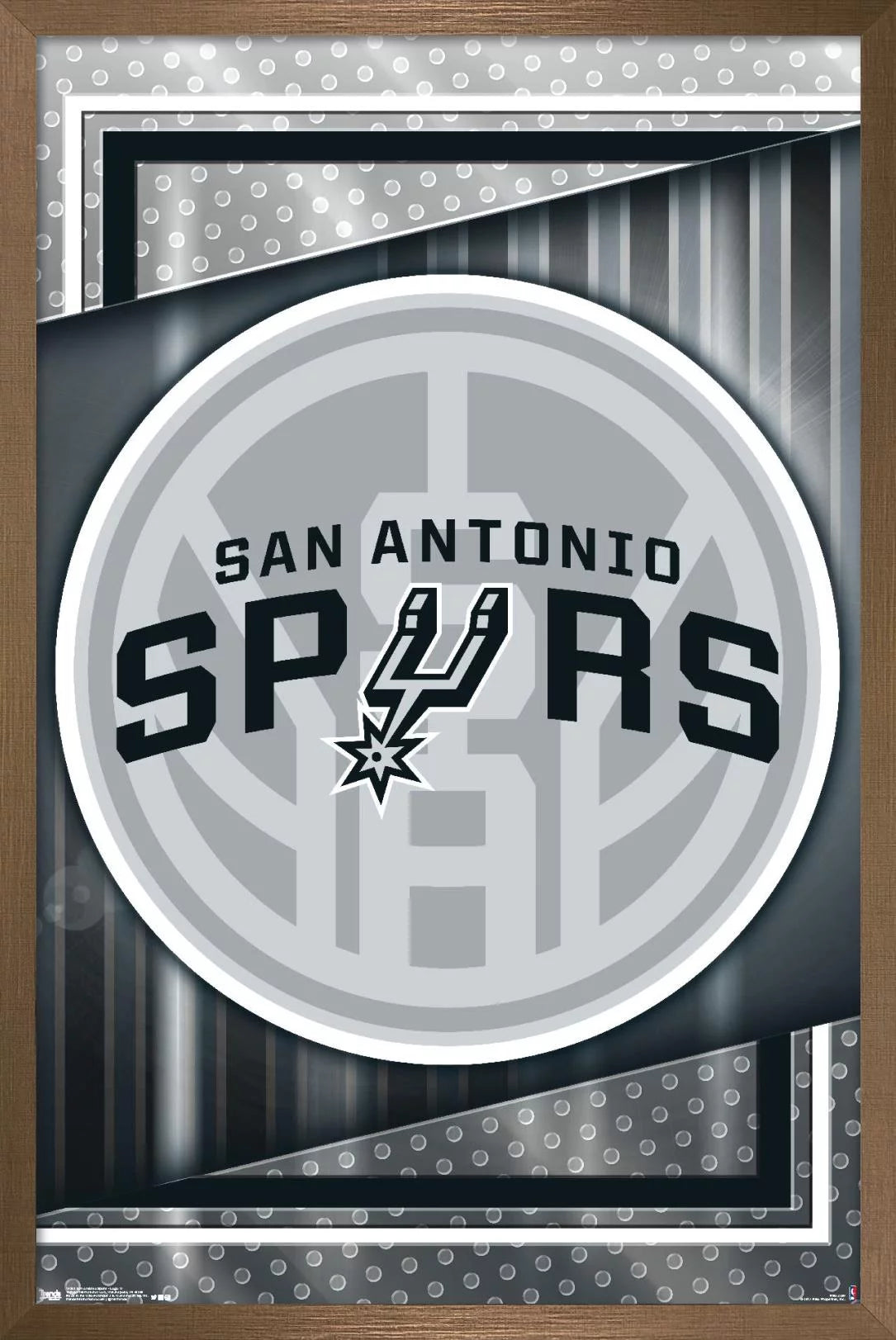 NBA San Antonio Spurs - Logo 17 Wall Poster, 22.375 x 34, Framed