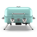 Kenmore 2-Burner Portable Tabletop Retro Gas Grill, Turquoise