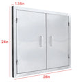 28 x 24 BBQ Double Door Outdoor Kitchen Stainless Steel Access BBQ Island