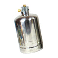 Miulika Camping Canister Empty Refillable for Camping for Gas s Valves Switch Stainless Steel for BBQ Outdoor Cooking 1.35L