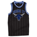 WWE Mens The Rock Basketball Jersey, Printed Bull Tank Top Shirt Black - L