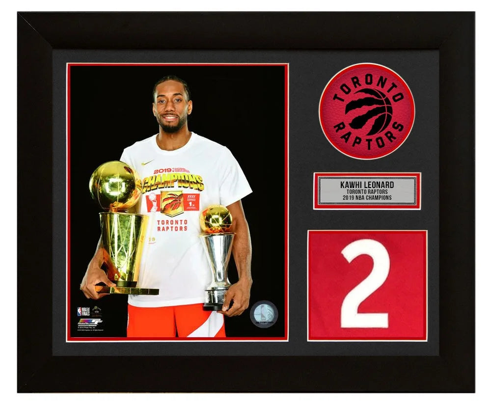 Kawhi Leonard Toronto Raptors 2019 NBA Champion 20x24 Number Frame