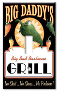 Single Gang Toggle OVERSIZE Wall Plate - Big Daddy's Grill