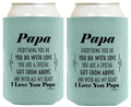 ThisWear Papa Gifts for Grandpa Papa You Are A Special Gift From Above Poem 2-Pack Can Coolies Drink Coolers Papa