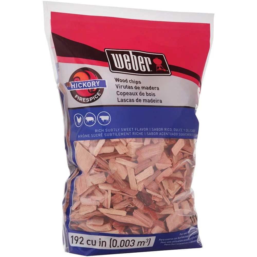 2 PK, Weber FireSpice 192 Cu. In. Hickory Smoking Chips