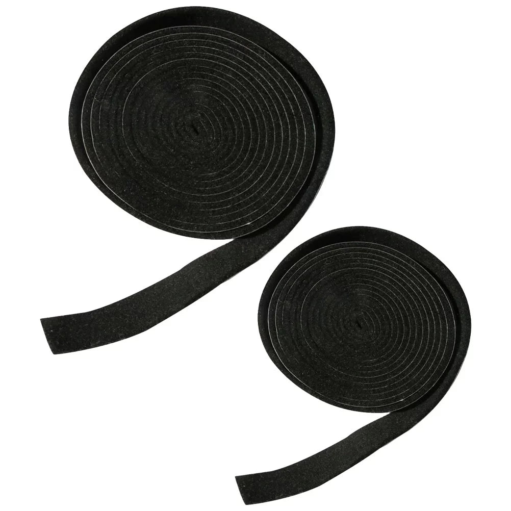 Gongxipen 2 Roll 3mm Thickness High Performance BBQ Gasket Smoker Seal Self Adhesive Sealing Strips Protector Outdoor Camping Accessories (Black, 2.6M/3.6M)