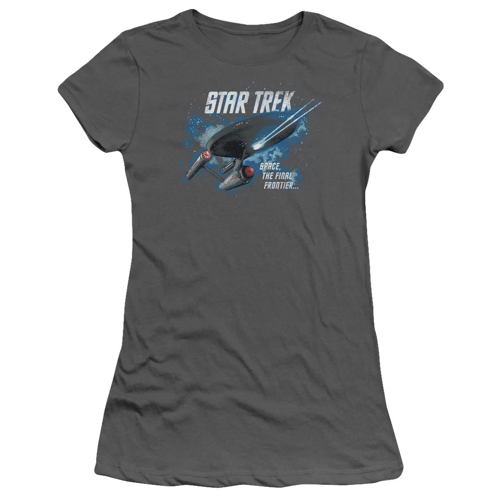 Star Trek - The Final Frontier - Juniors Teen Girls Cap Sleeve Shirt - XX-Large