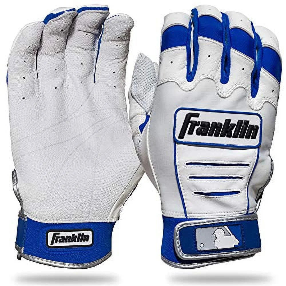 Franklin Sports MLB Adult CFX Pro Batting Glove, Pair, Small, Pearl/Royal