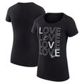 Women's G-III 4Her by Carl Banks Black San Antonio Spurs Basketball Love Fitted T-Shirt