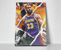 Lebron James Lakers Collage Poster or Wrapped Canvas