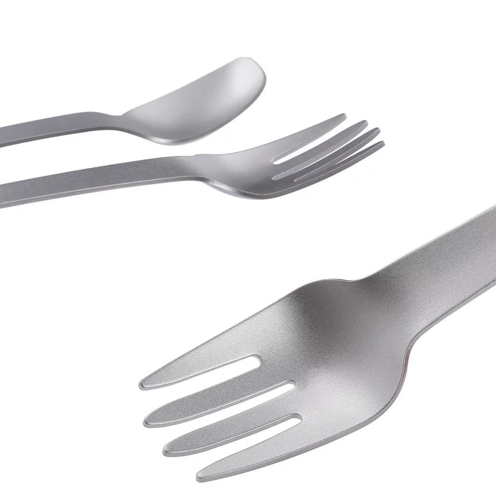 Nebublu Camping Cutlery Set, Knife Fork Spoon Dishware for Hiking, Flatware for Camping, Rust-resistant