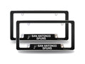 San Antonio NBA Spurs (Set of 2) Chrome Metal License Plate Frames with Carbon Fiber Design