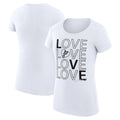 Women's G-III 4Her by Carl Banks White San Antonio Spurs Basketball Love Fitted T-Shirt