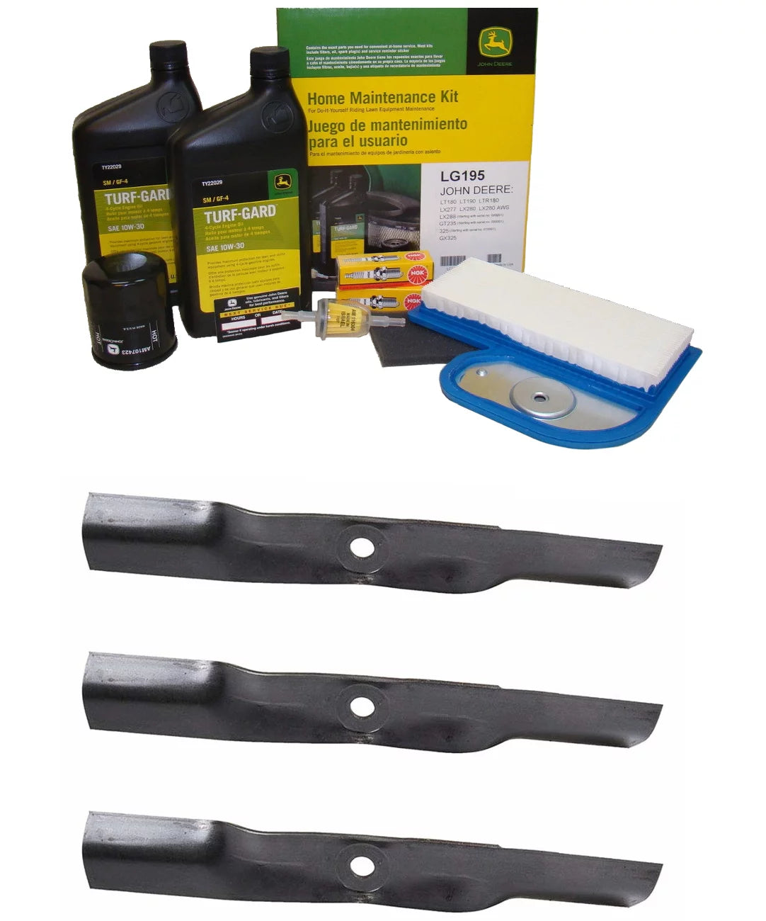 John Deere Original Equipment Model LX280 Maintenance Kit + Highlift Blades, 54C