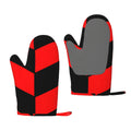 ZNDUO Kitchen Oven Gloves, Durable Heat Resistant Oven Gloves with Quilted Liner Non-Slip Textured Grip Perfect for BBQ, Baking, Cooking and Grilling, Modern Zigzag Pattern