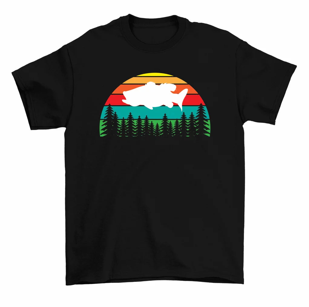 Retro Fly Fishing Nature Outdoor Fisherman Gift T-Shirt Men Women