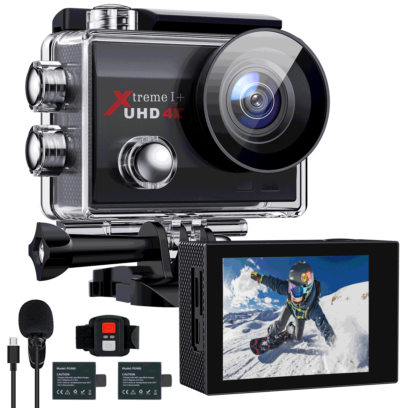 Campark Action Camera 4K 20MP Sport Camera WiFi Waterproof Underwater Actioncam HD Video Vlogging Record Camera EIS 170¡ã Wide Angle Sound