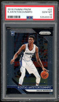 Kostas Antetokounmpo Rookie Card 2018-19 Panini Prizm #22 PSA 10