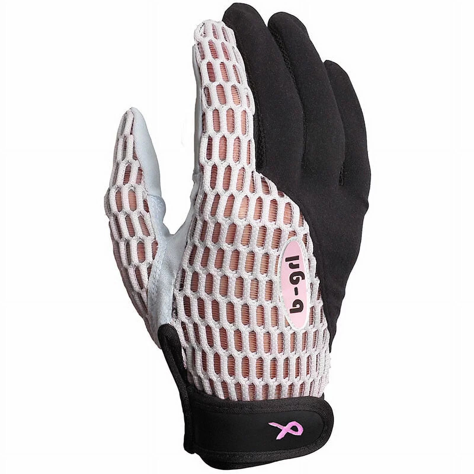 New Womens Saranac B-grl Vent Softball Batting Gloves White / Black Size X-Large