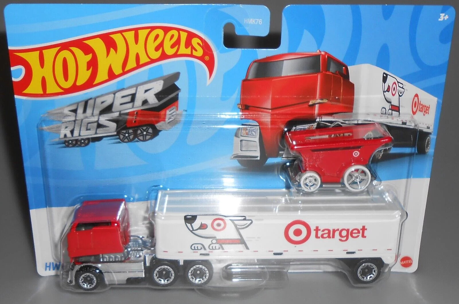 Hot Wheels Super Rigs HW Bullseye's Big Rig TARGET Truck Red/White 1:64 NEW