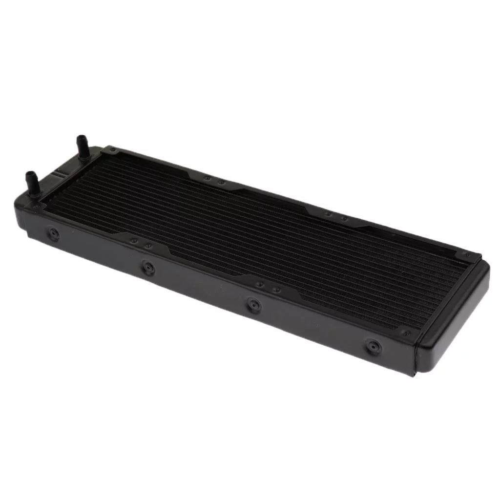 Aluminum Computer CPU 18 Pipes Water-Cooling Heat Exchanger 360mm -Black